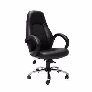 High Back Commercial Grade Executive Chair - Black PU