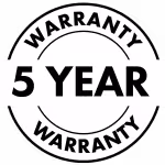 2026~08~logos 5 year warranty badge